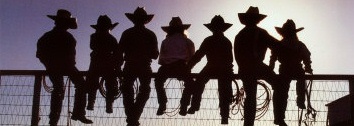 Cowboy on fence