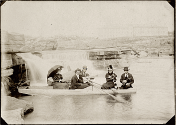 Old Lake Marble Falls before the dam was built. This area now under water.